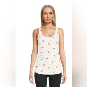 No Boundaries Pink Polka Dot Cat Tank Top